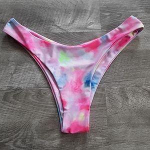 ⚡️2/$10⚡️Zaful pink and neon tie dye bikini bottoms, 6